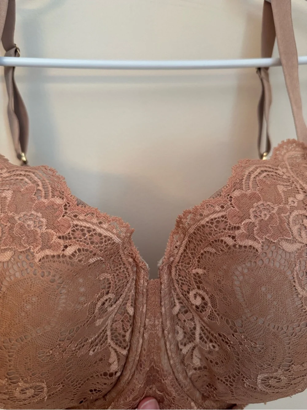 ThirdLove 24/7 Lace Balconette Bra Women’s Size 40F Underwire Bronze Brown Nude - Picture 5 of 10